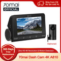 70mai A810 4K 2-Channel Front and Rear Dash Cam with GPS