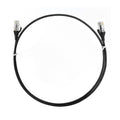 8ware CAT6 Ultra Thin Slim Cable 0.25m Black Ethernet Cord