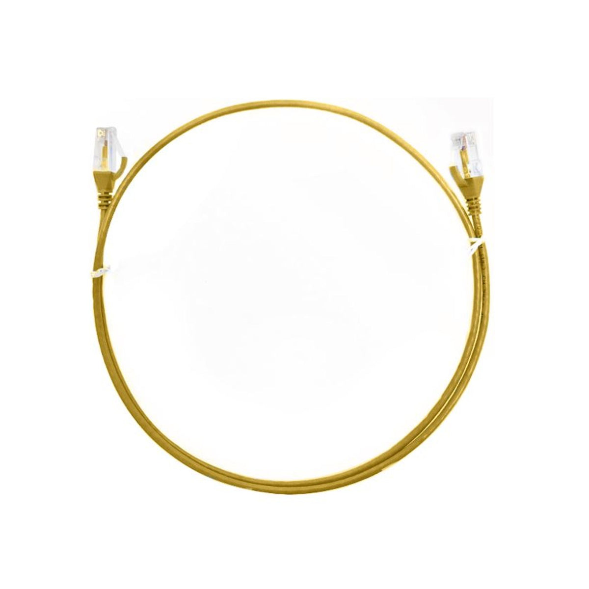 8ware CAT6 Ultra Thin Slim Cable 0.5m Yellow Ethernet Patch Cord