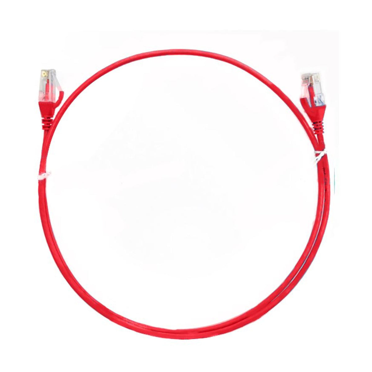 8ware CAT6 Ultra Thin Slim Cable 2m Red Ethernet Patch Cord