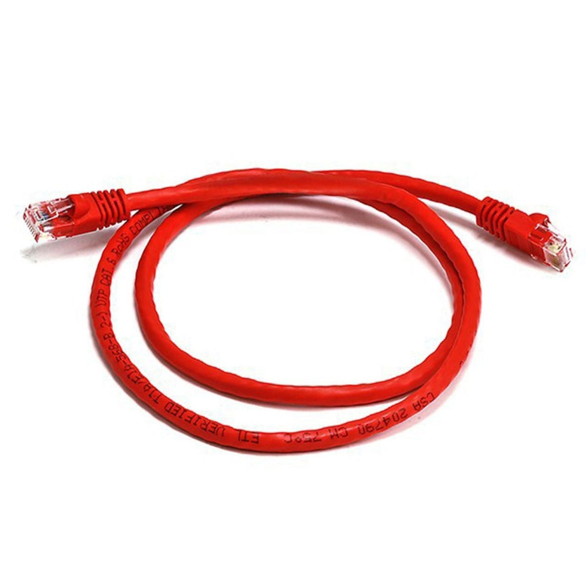 8ware PL6A-0.25RD 0.25m Red CAT6A Ethernet Patch Cord