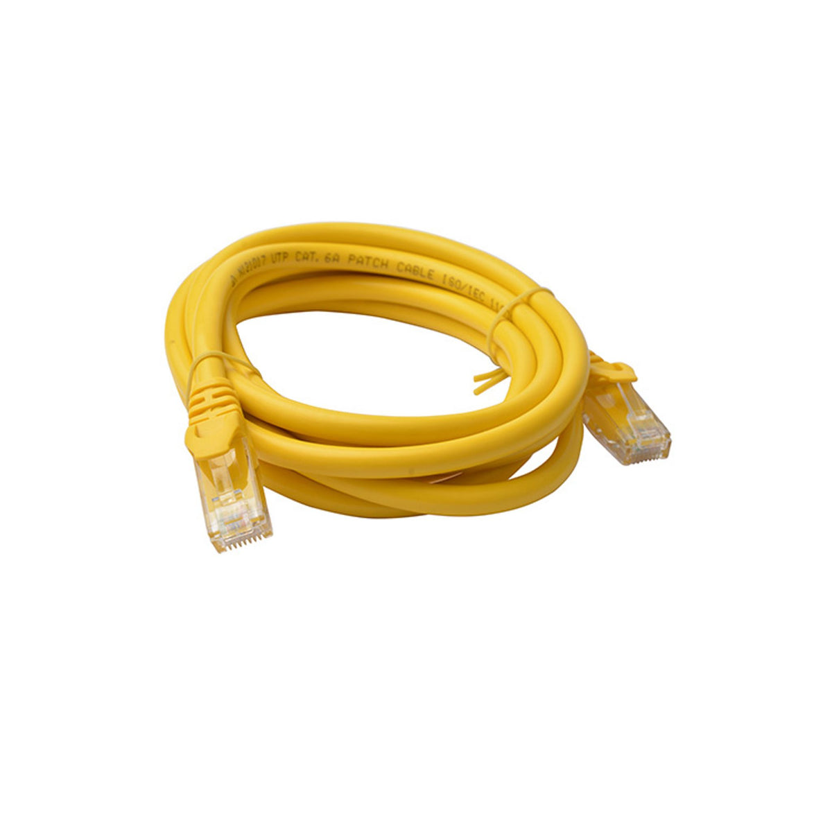 8ware PL6A-2YEL 2m Yellow Cat6A Ethernet Patch Cord