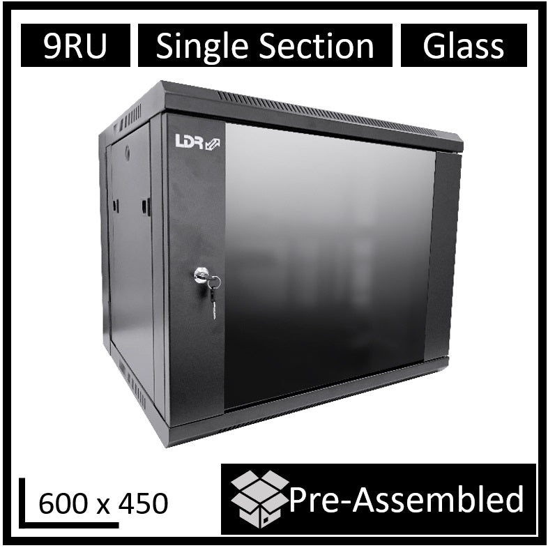 LDR WB-SS64090NB 9U Wall Mount Cabinet 600mm x 450mm