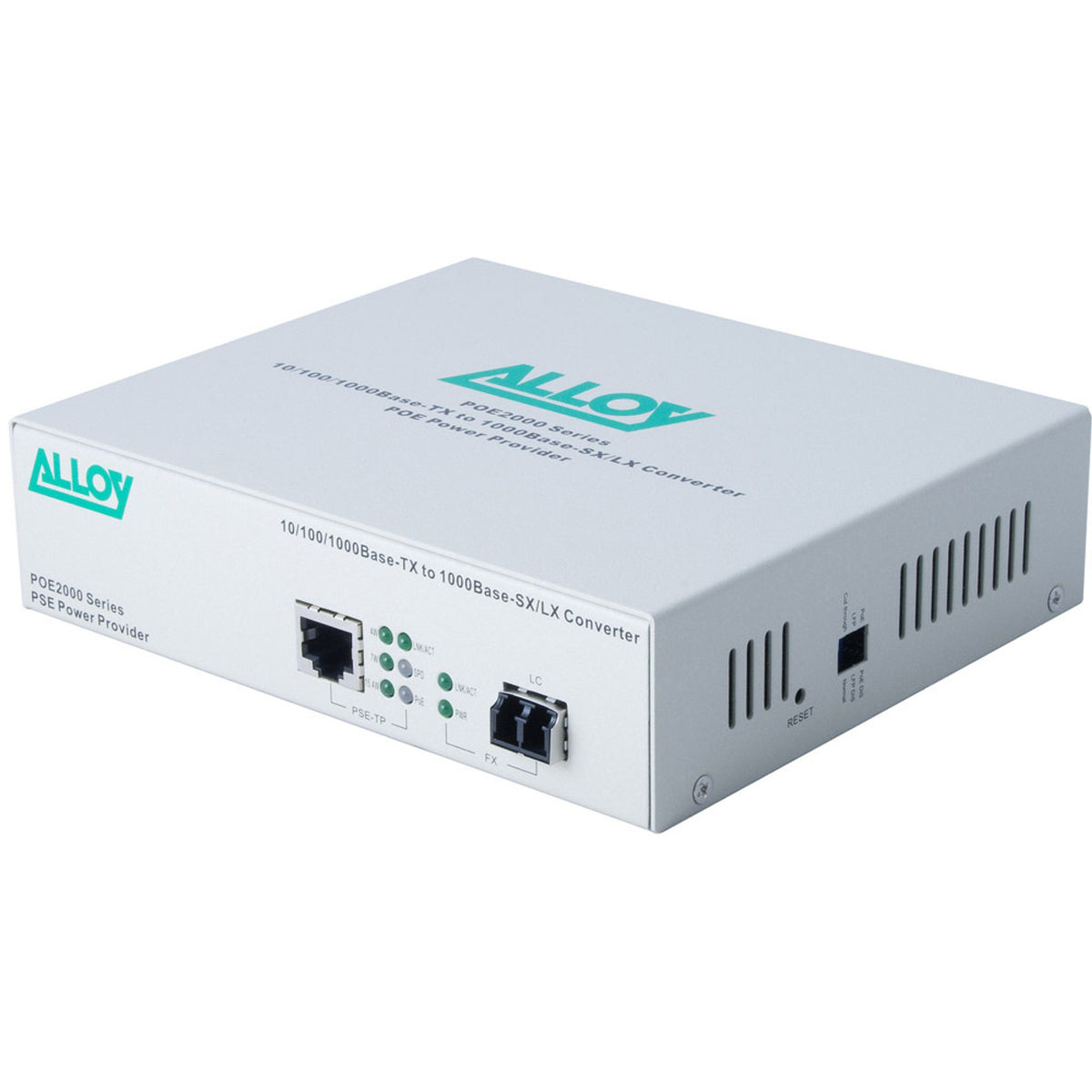 Alloy POE2000LC.10 Gigabit PoE RJ-45 to SingleMode LC Converter