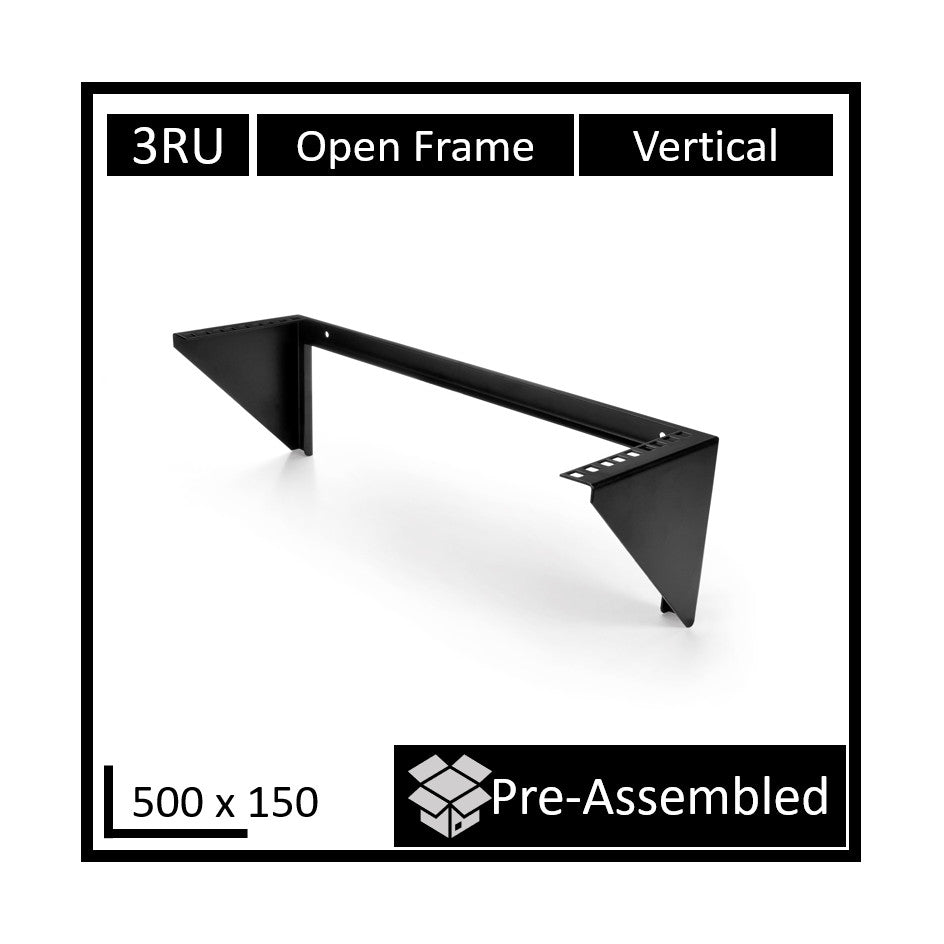LDR WB-CA-3503 3U Vertical Wall Mount Open Frame Rack