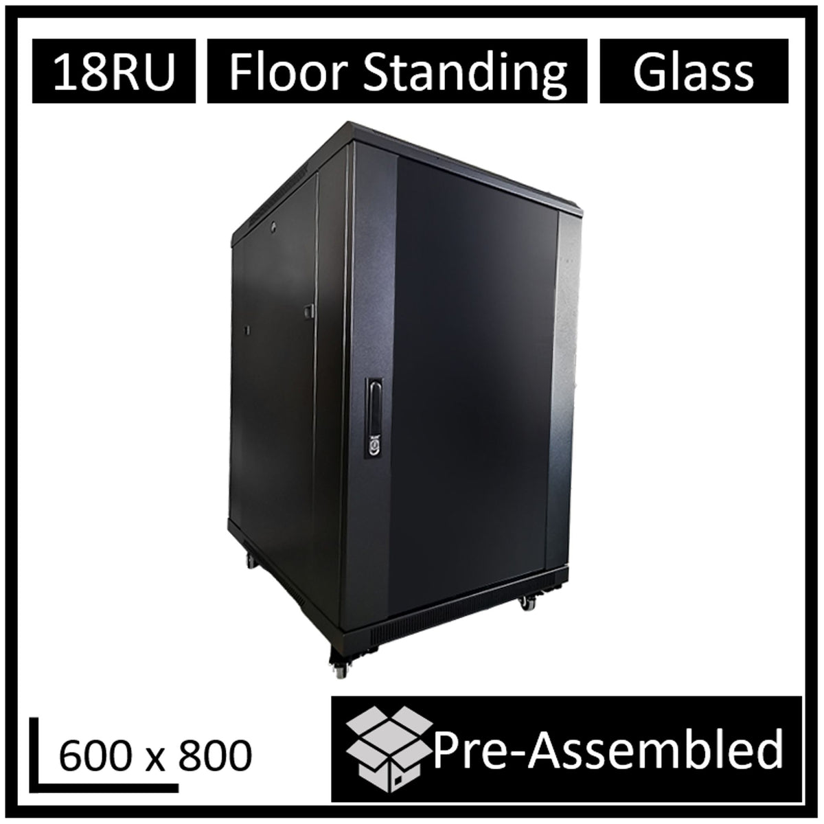 LDR WB-NC681815B 18U Assembled Server Rack Cabinet