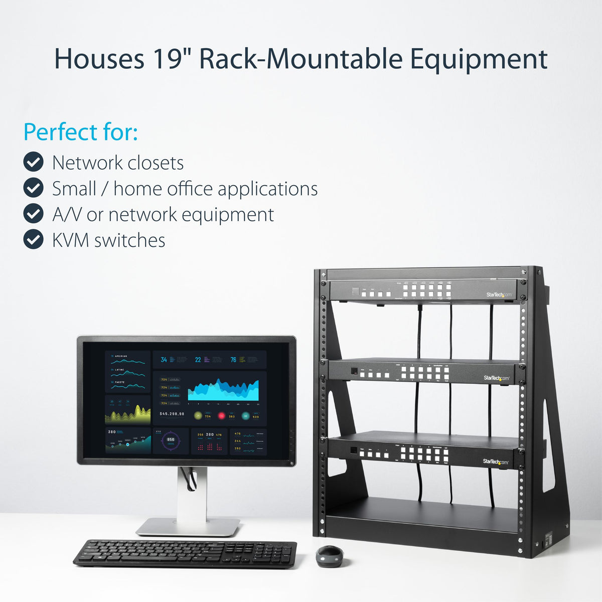 StarTech.com 2POSTRACK12 12U Heavy Duty 2-Post Server Rack ds:38d731a0