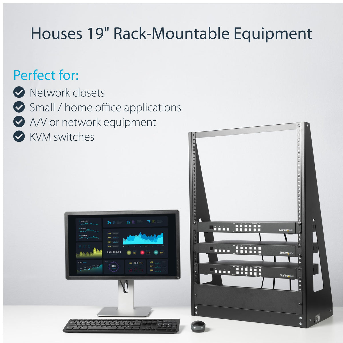 StarTech.com 2POSTRACK16 16U Heavy-Duty 2-Post Server Rack ds:ac4d85eb