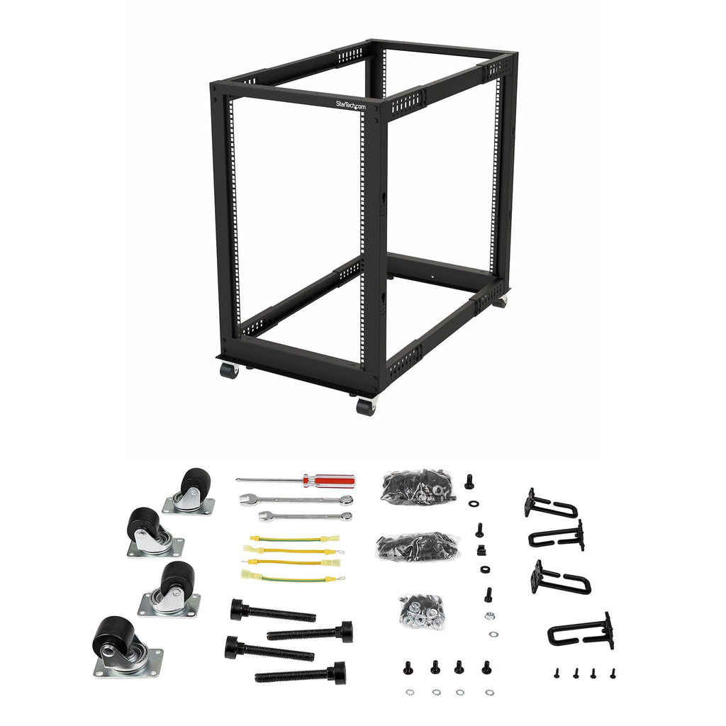 StarTech.com 4POSTRACK18U 18U Mobile Open Frame Server Rack ds:3b2b0e40