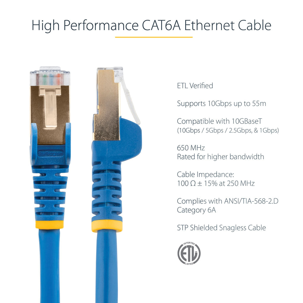 StarTech.com 6ASPAT10MBL 10m CAT6a Ethernet Cable ds:3ea285b6