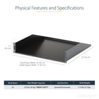 StarTech.com CABSHELFHD 18in Deep 2U Server Rack Cabinet Shelf ds:1b10f3b1