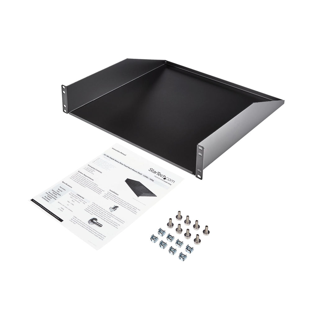 StarTech.com CABSHELFHD 18in Deep 2U Server Rack Cabinet Shelf ds:8a07f4cc