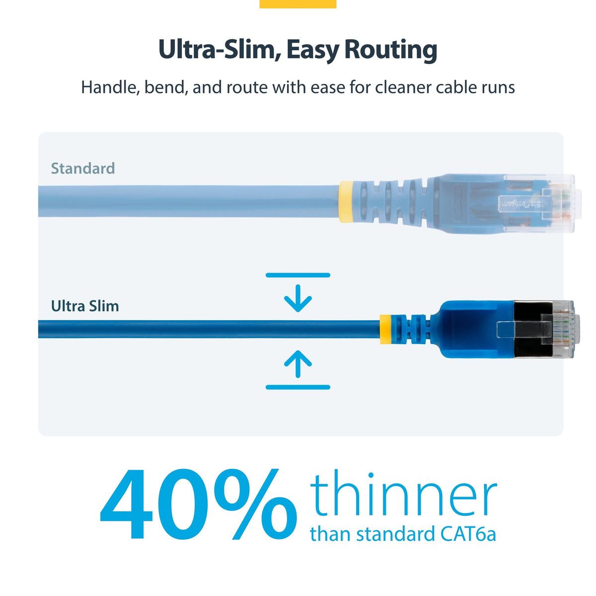 StarTech.com N6APATSTP34BLS150CM 1.5m Blue Ultra Slim CAT6a Cable ds:892bfa5