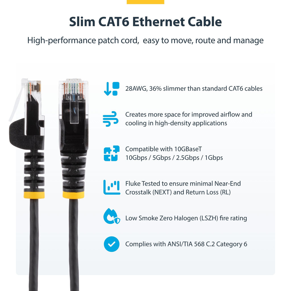 StarTech.com N6PAT200CMPLS 2m Purple Slim CAT6 Ethernet Cable ds:a91820ee