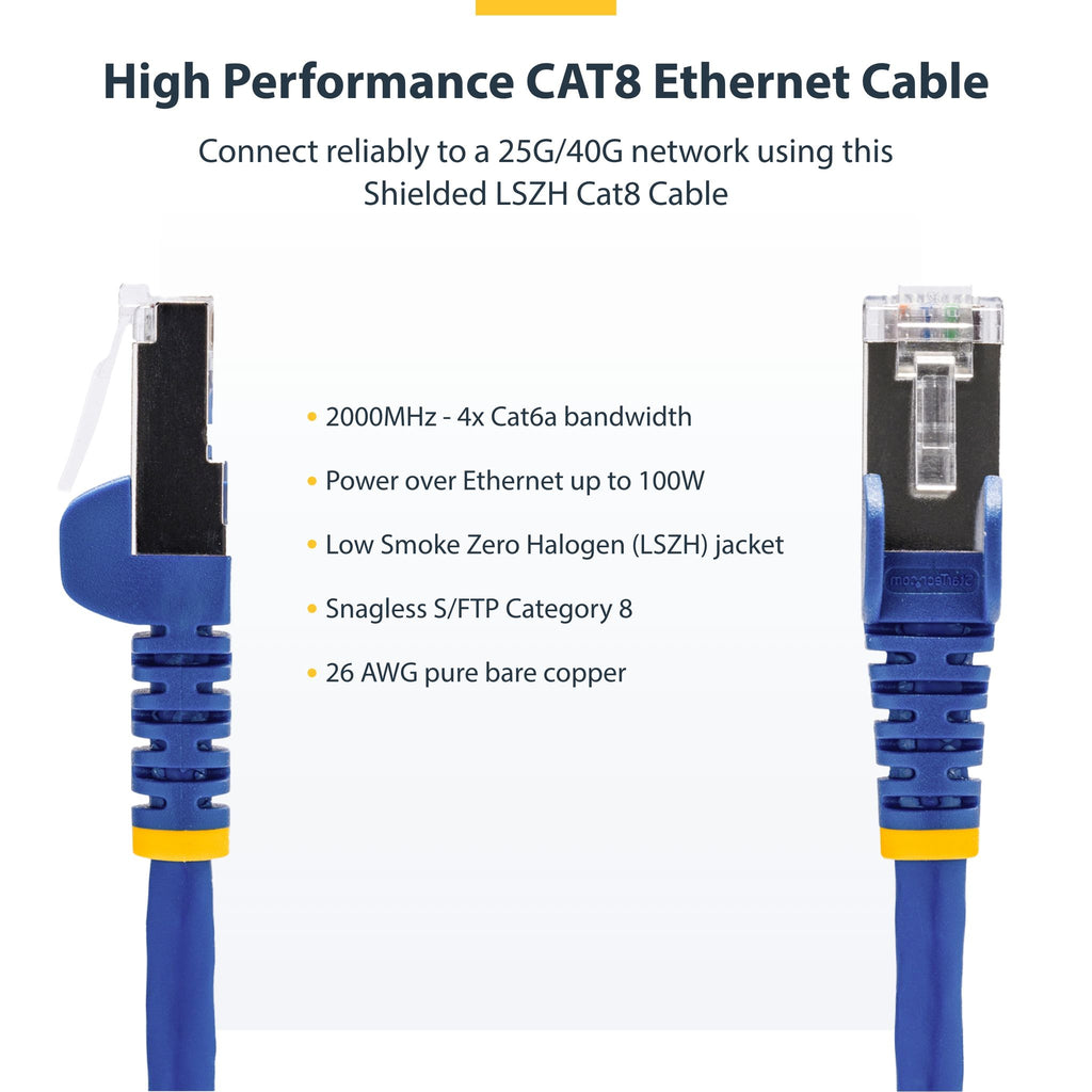 StarTech.com NLBL-1M-CAT8-PATCH 1m CAT8 Ethernet Cable ds:c06ad359