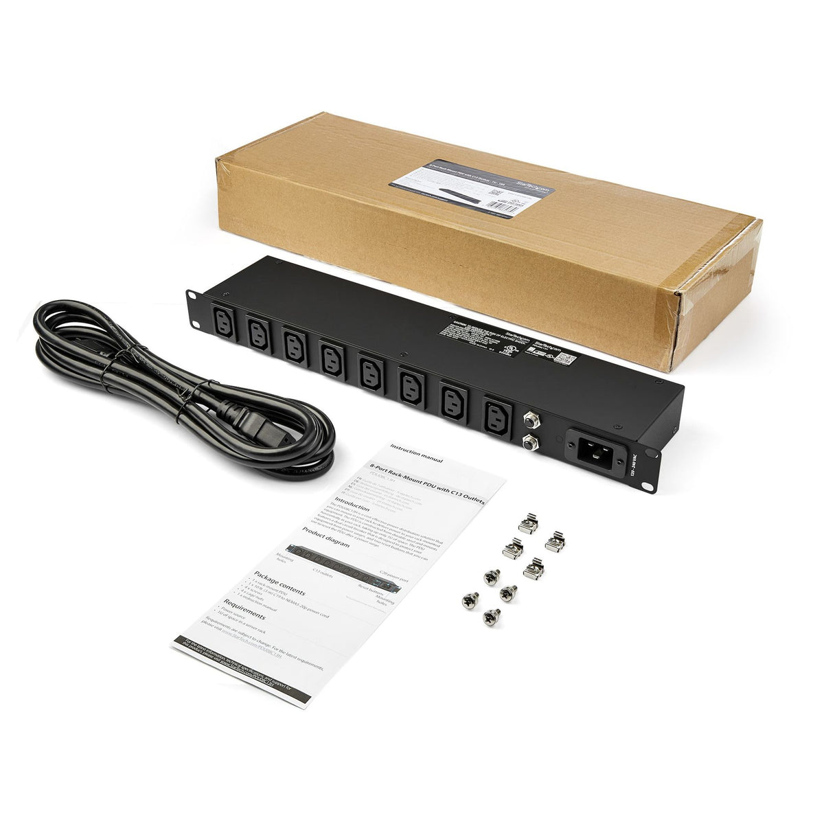 StarTech.com PDU08C13AU 8-Port 1U Rack-Mount PDU ds:98cb40af