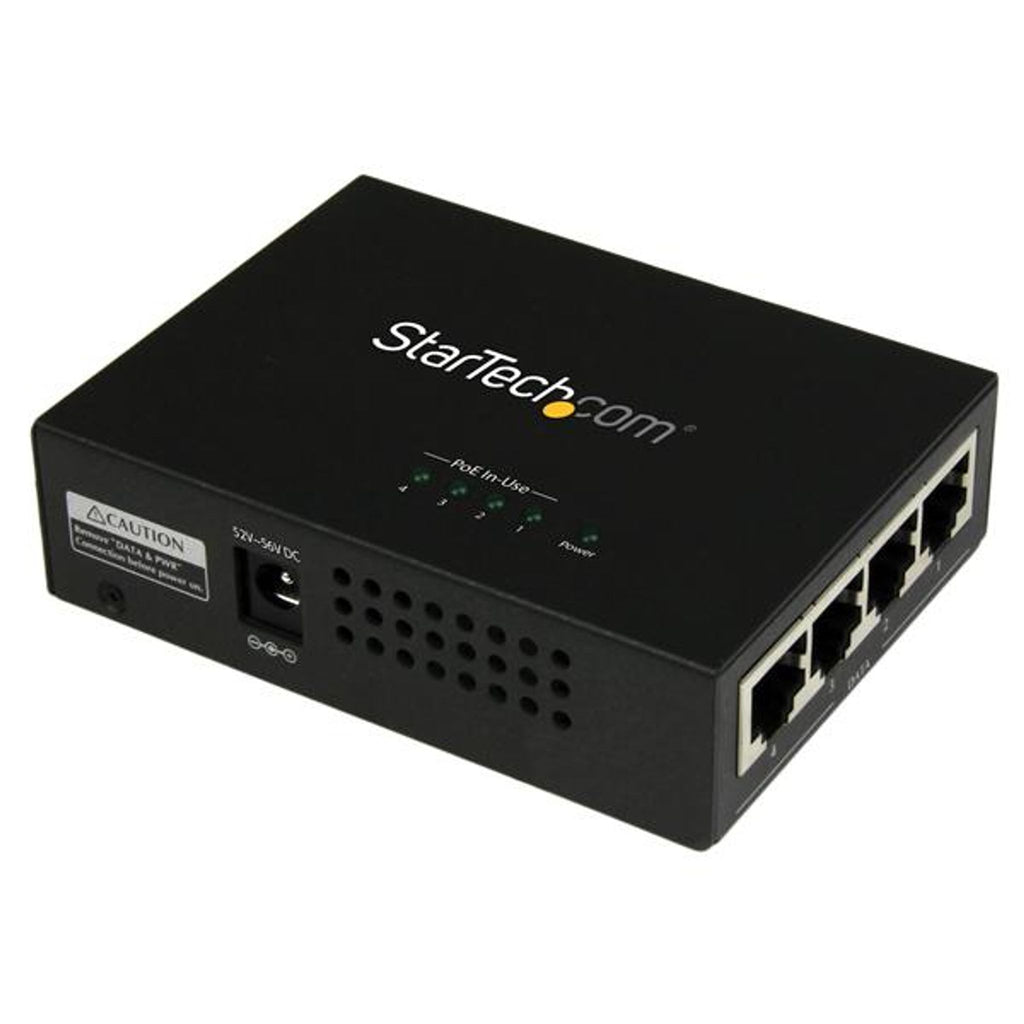StarTech.com POEINJ4G 4 Port Gigabit PoE+ Injector ds:492e4518