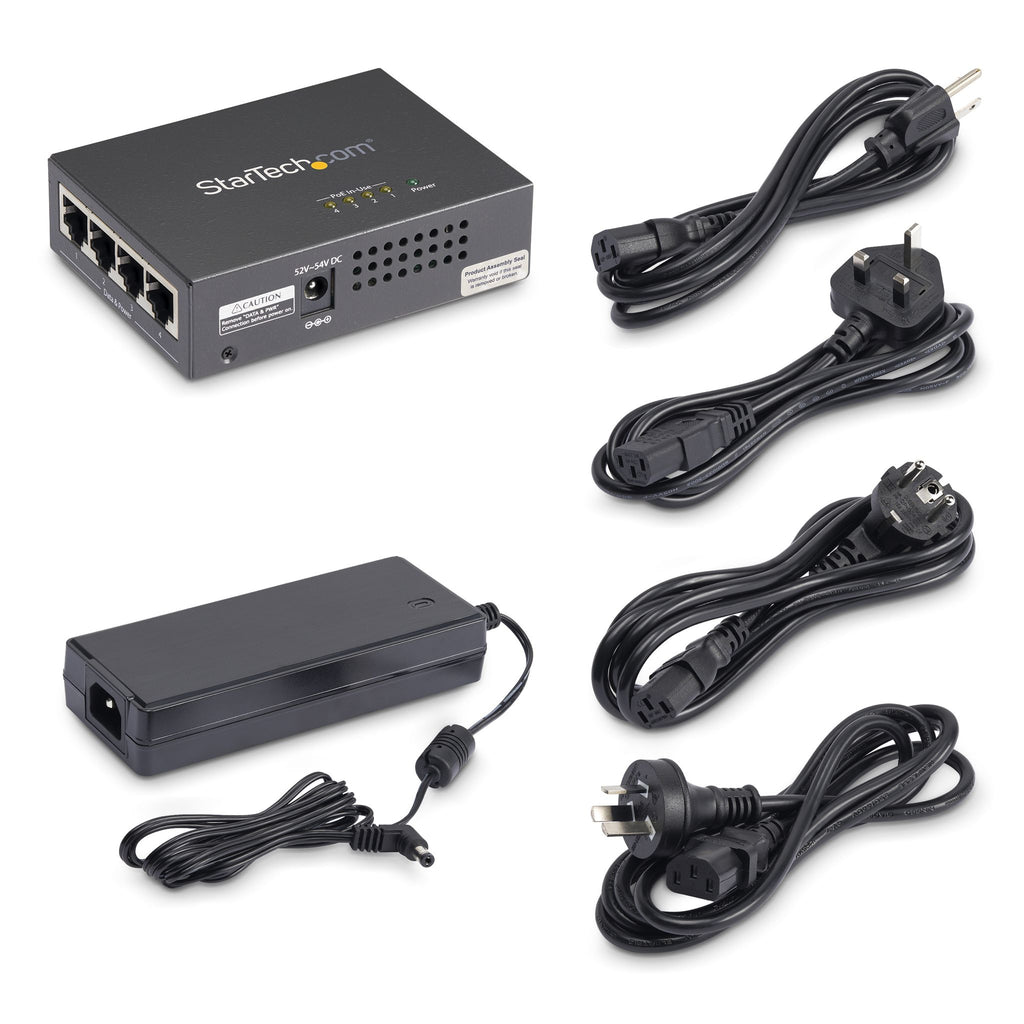 StarTech.com POEINJ4G 4 Port Gigabit PoE+ Injector ds:56cff8d6