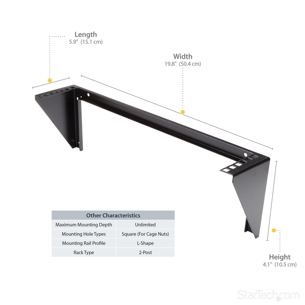 StarTech.com RK219WALLV 2U 19in Steel Vertical Wall Mount Rack Bracket ds:147ead93
