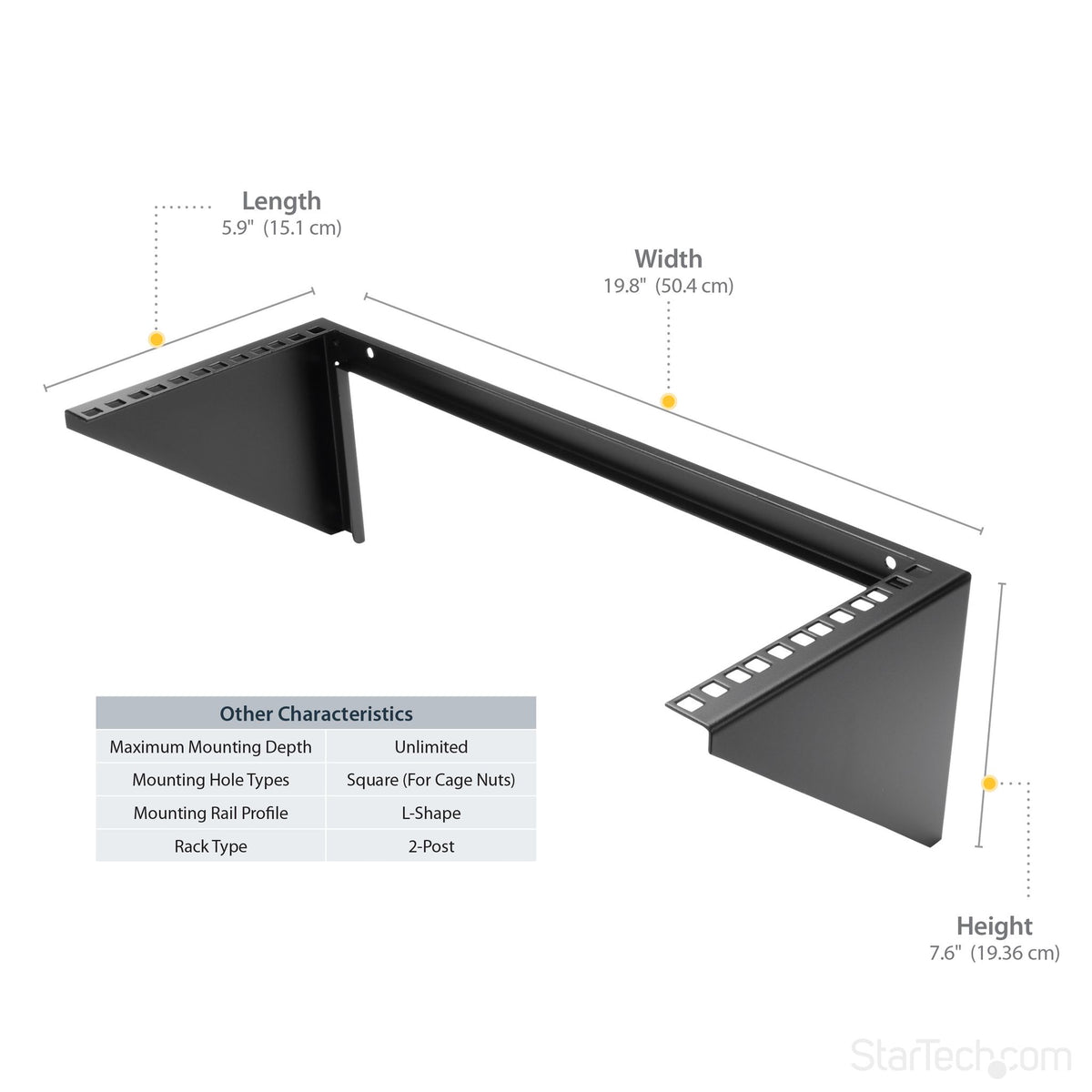 StarTech.com RK419WALLV 4U 19in Steel Vertical Wallmount Rack Bracket ds:f3e01779