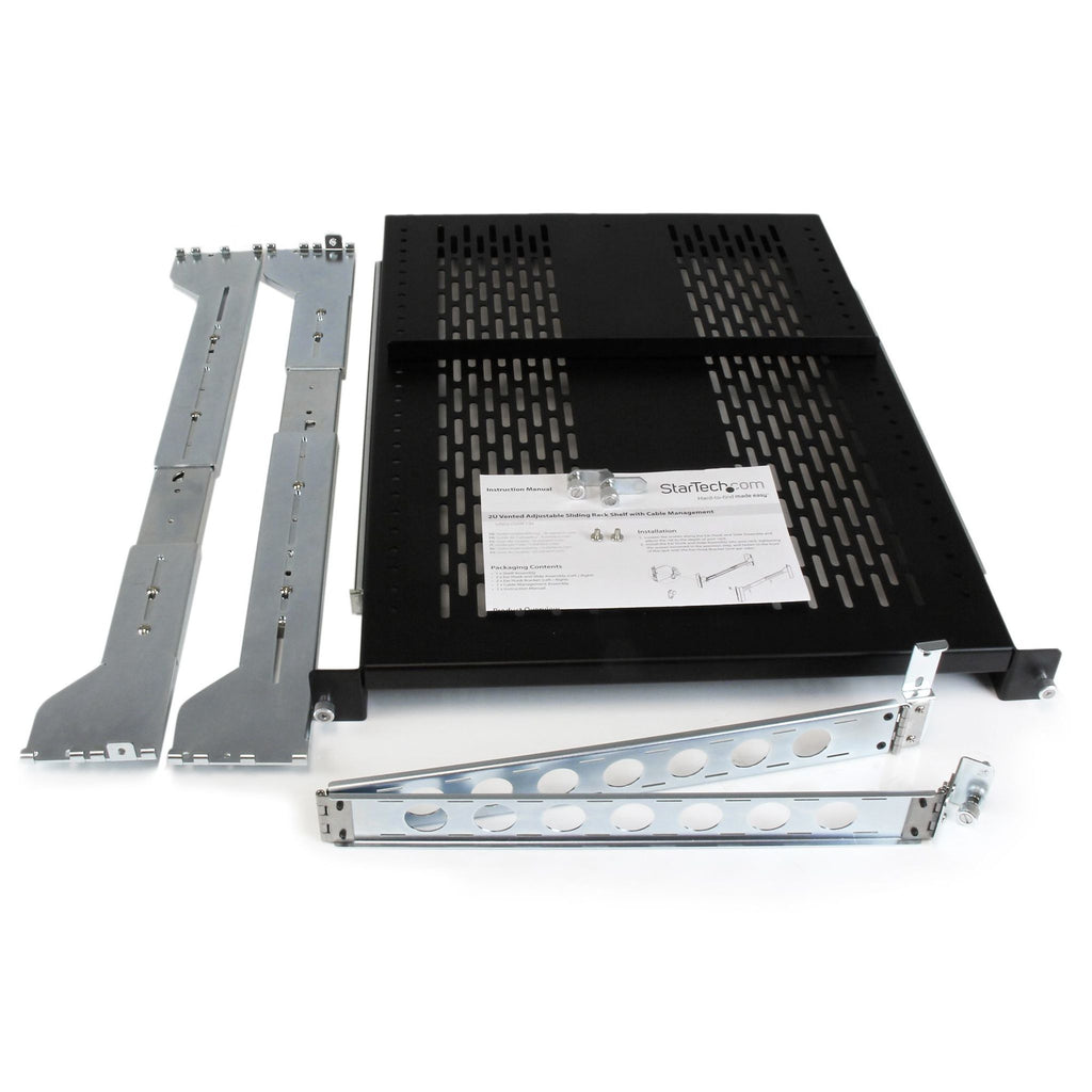 StarTech.com UNISLDSHF19M 2U Vented Sliding Rack Shelf ds:9e515036