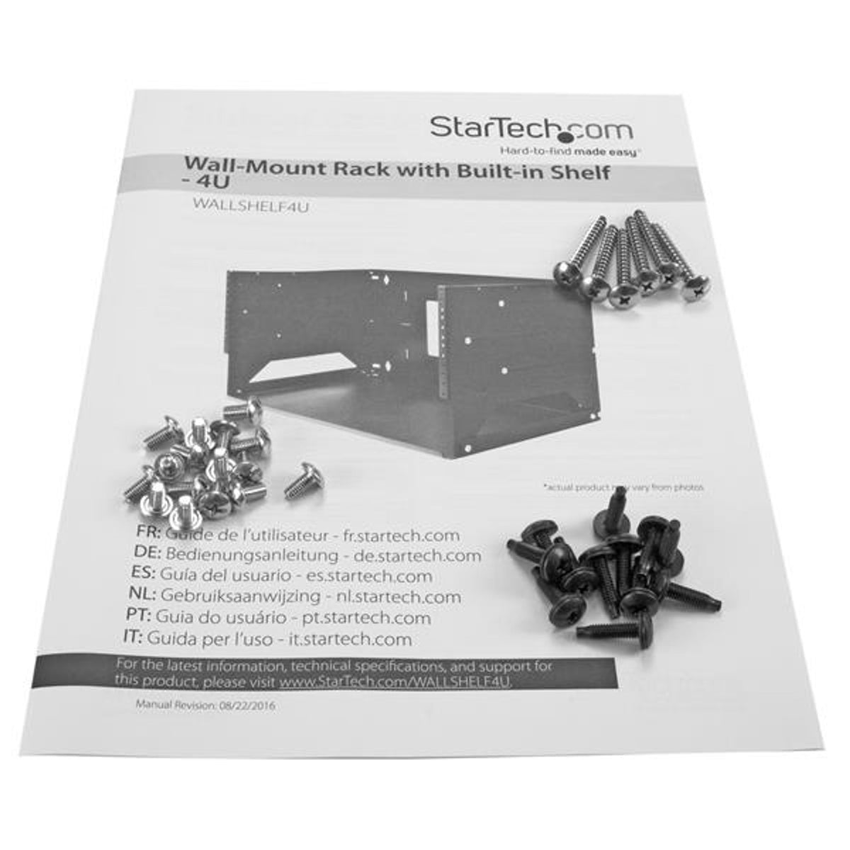 StarTech.com WALLSHELF4U 4U Open Frame Wall Mount Network Rack ds:3e72d3e