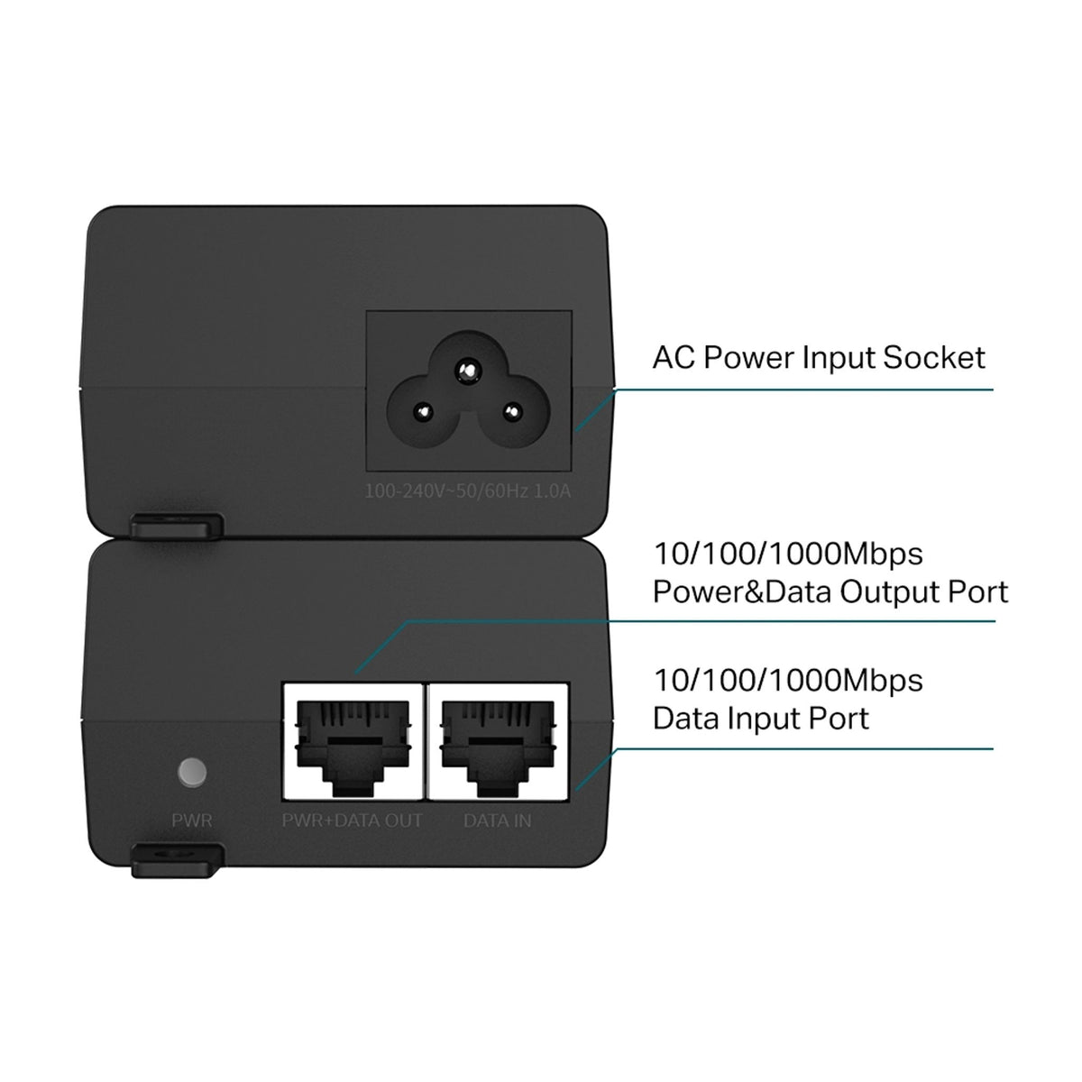 TP-Link POE160S 2 Gigabit Port PoE+ Injector ds:41866c1f
