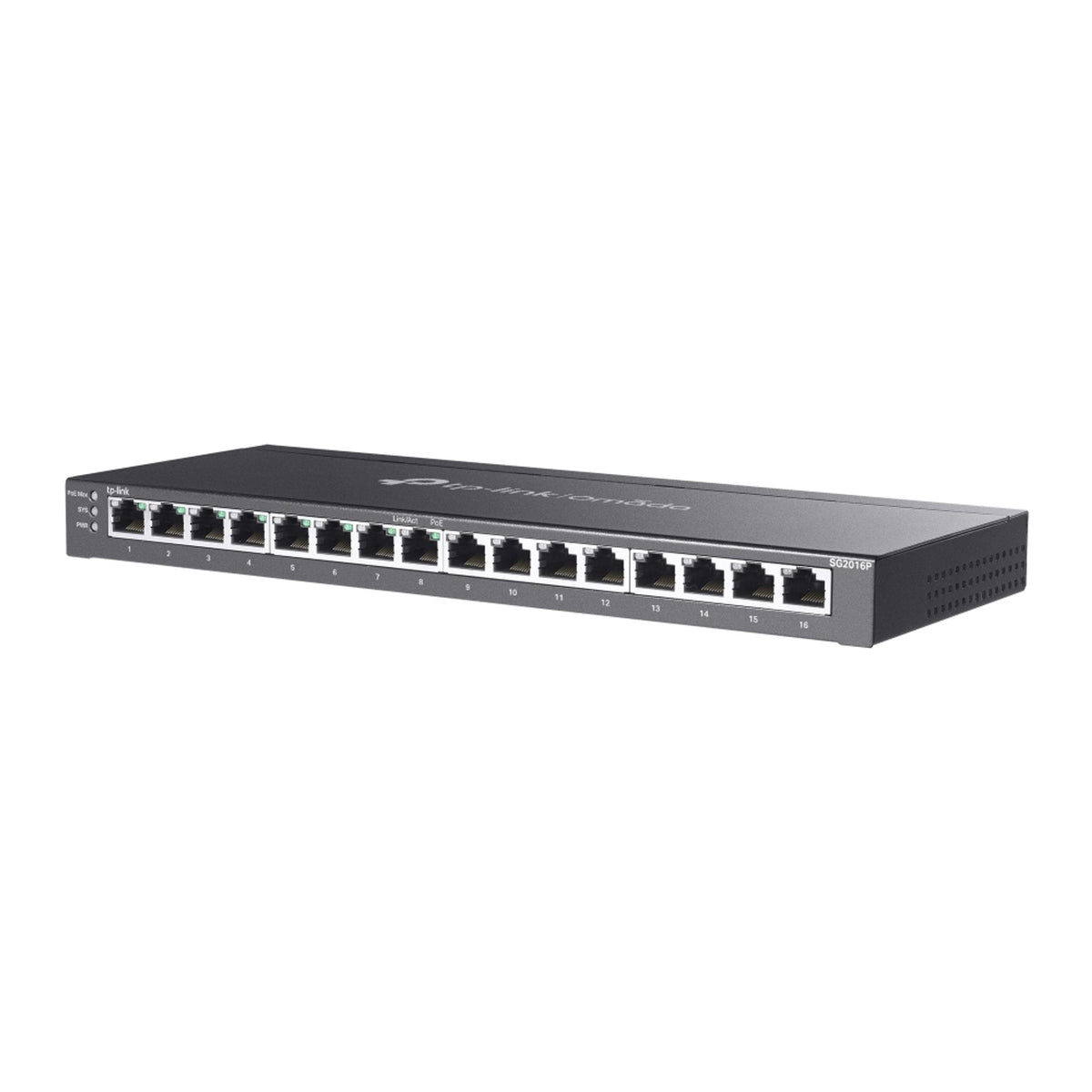 TP-Link SG2016P 16-Port Gigabit Smart Switch with 8-Port PoE+ ds:a340e8d6