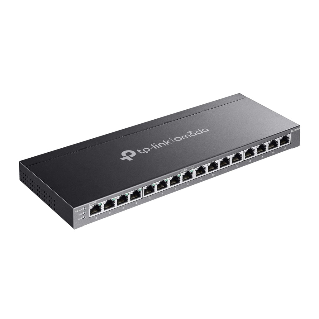 TP-Link SG2016P 16-Port Gigabit Smart Switch with 8-Port PoE+ ds:e1c73f94