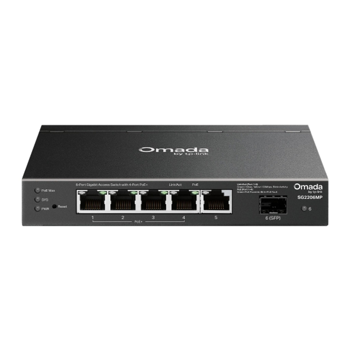 TP-Link SG2206MP 6-Port Gigabit Switch with 4 PoE+ Ports