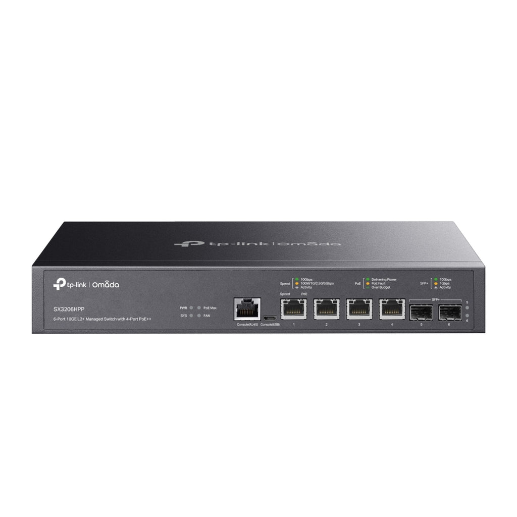 TP-Link SX3206HPP 6-Port 10GE Managed Switch with 4-Port PoE++ ds:76d21e58