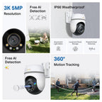 TP-Link TC43 3K 5MP Outdoor Pan/Tilt Wi-Fi Camera ds:91a342fa