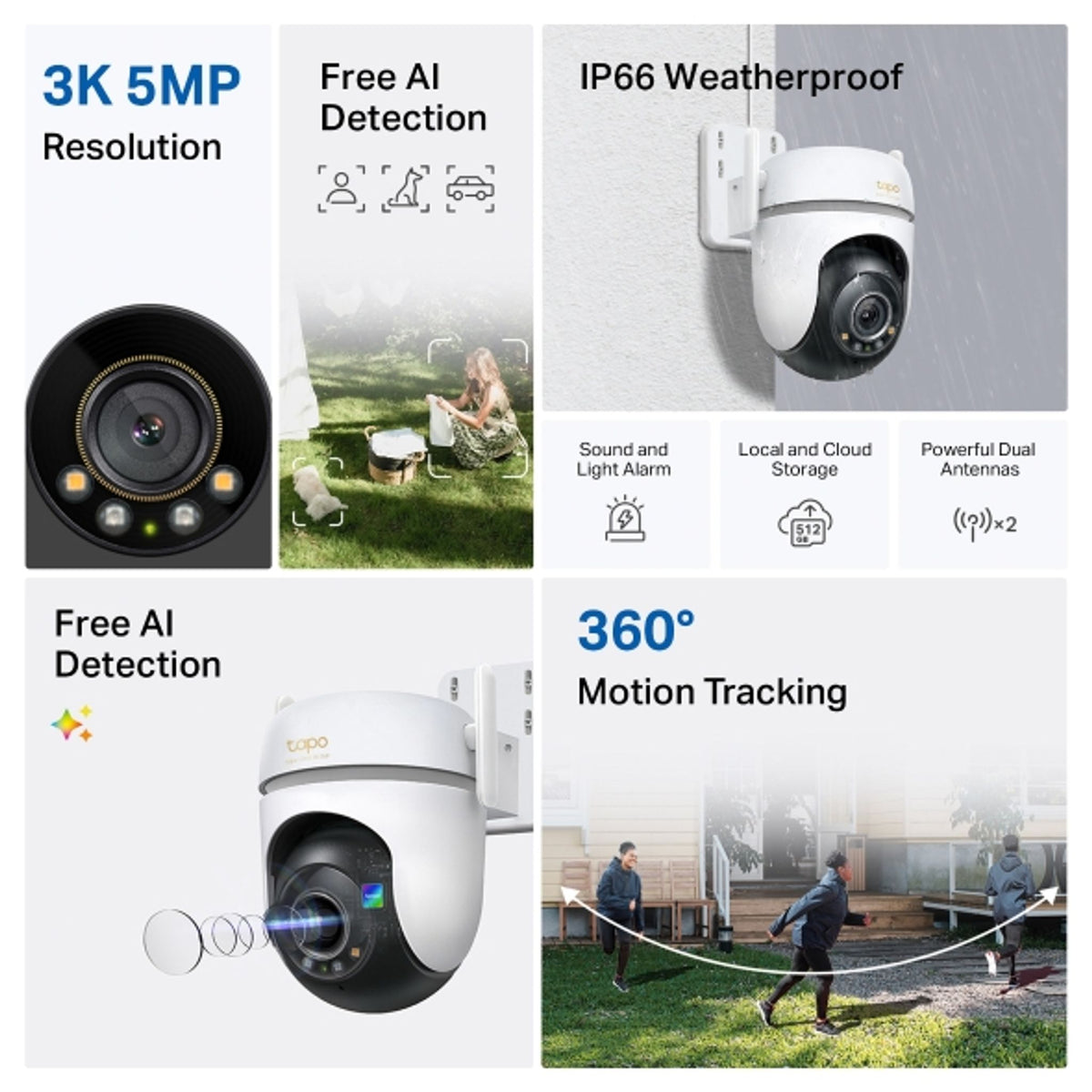 TP-Link TC43 3K 5MP Outdoor Pan/Tilt Wi-Fi Camera ds:91a342fa