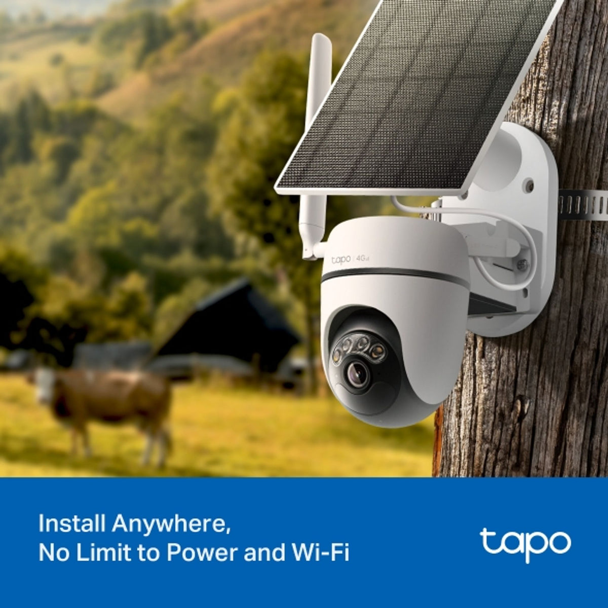 TP-Link TC90G KIT 2K 3MP Solar-Powered 4G LTE Pan/Tilt Camera ds:a38ffbbc