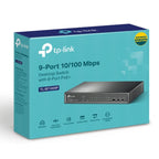 TP-Link TL-SF1009P 9-Port 10/100Mbps Switch with 8 PoE+ Ports