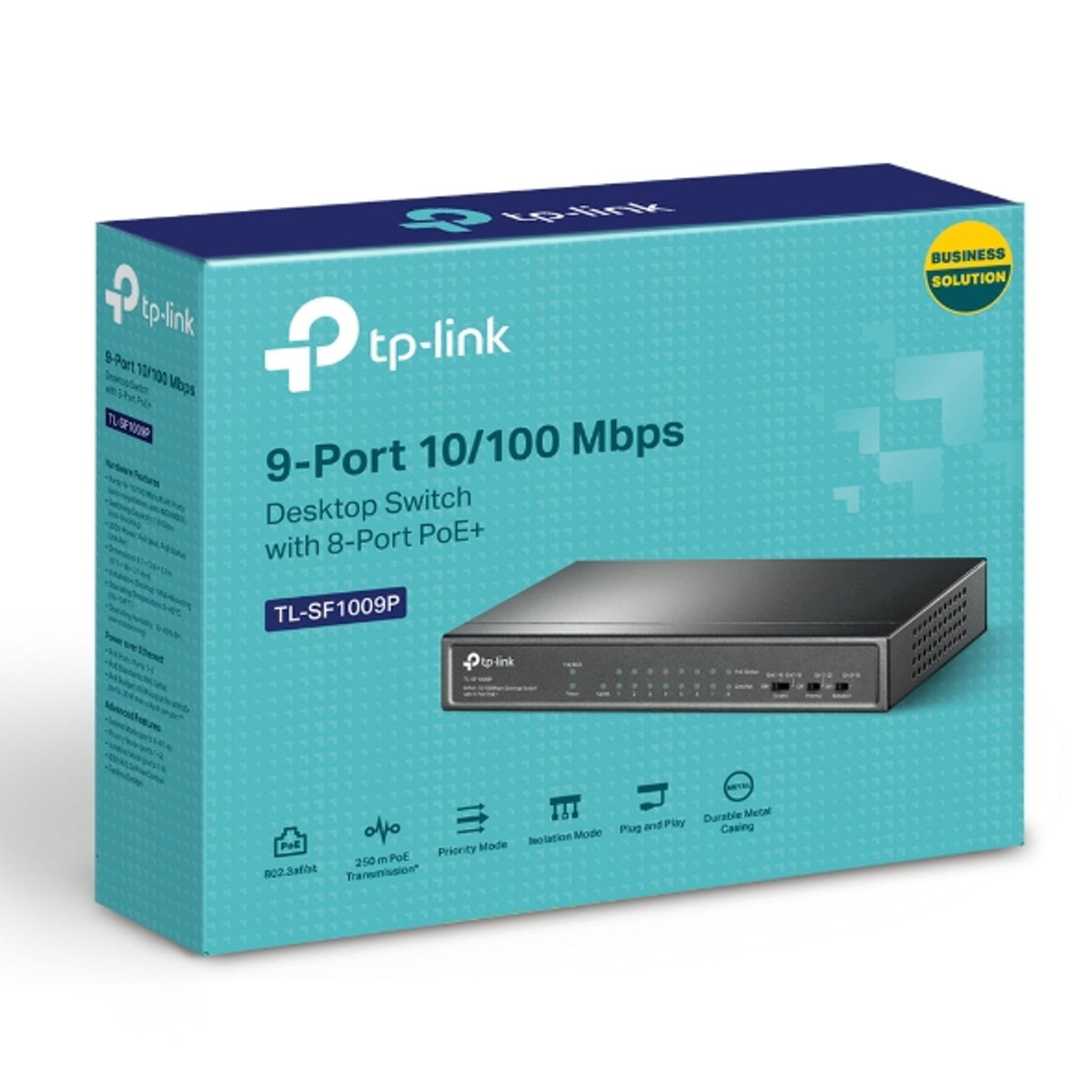 TP-Link TL-SF1009P 9-Port 10/100Mbps Switch with 8 PoE+ Ports