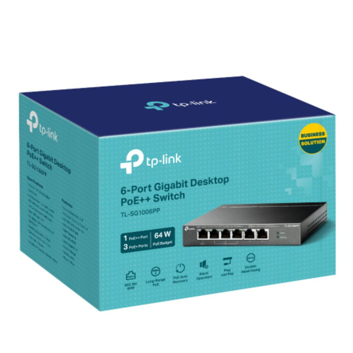 TP-Link TL-SG1006PP 6-Port Gigabit Switch with PoE+ and PoE++