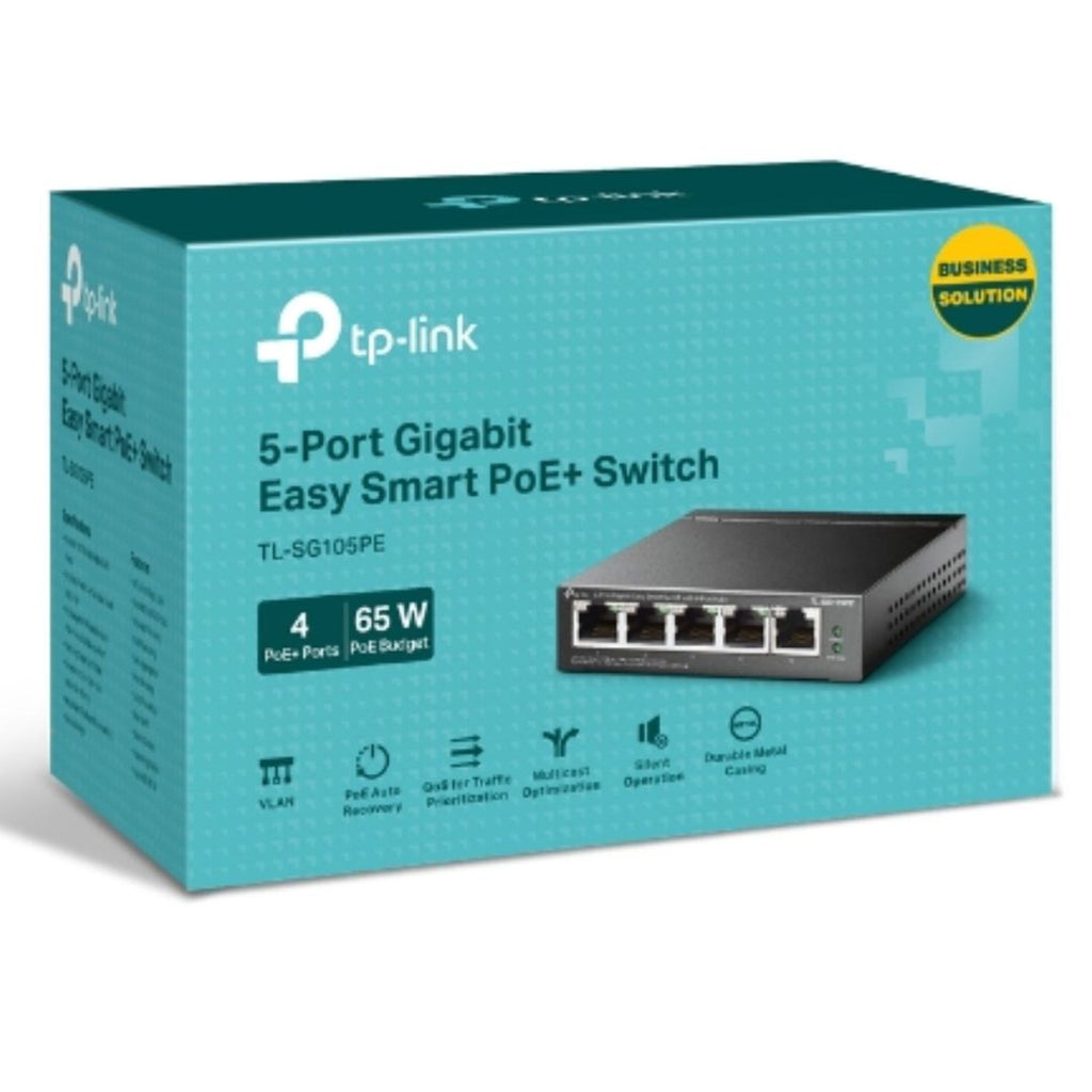 TP-Link TL-SG105PE 5-Port Gigabit Easy Smart PoE+ Switch