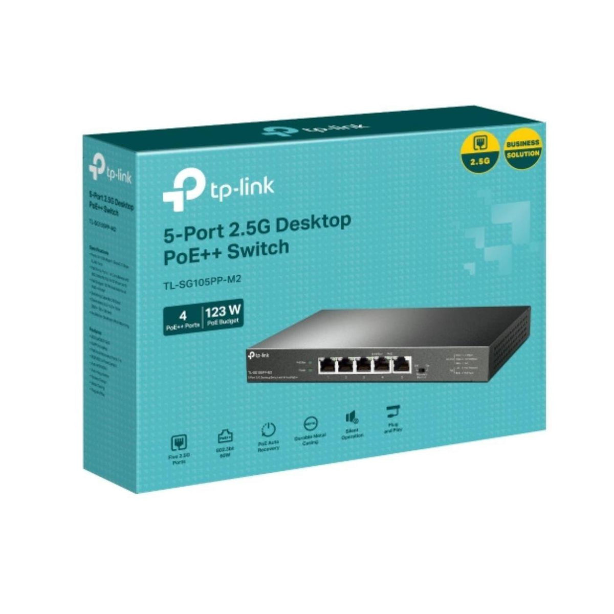 TP-Link TL-SG105PP-M2 5-Port 2.5G Switch with 4 PoE++ Ports