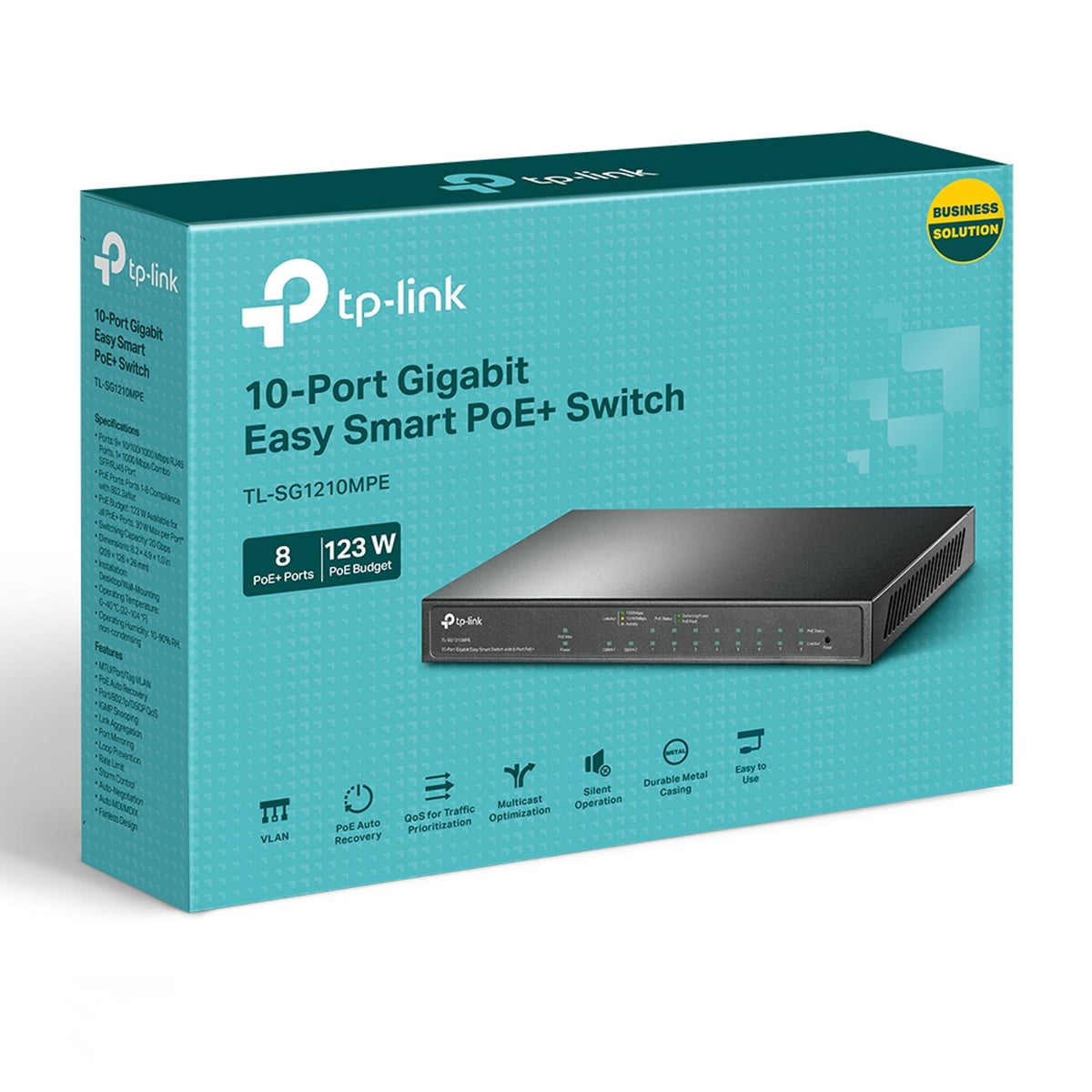 TP-Link TL-SG1210MPE 10-Port Gigabit Easy Smart PoE+ Switch ds:385f3ff1