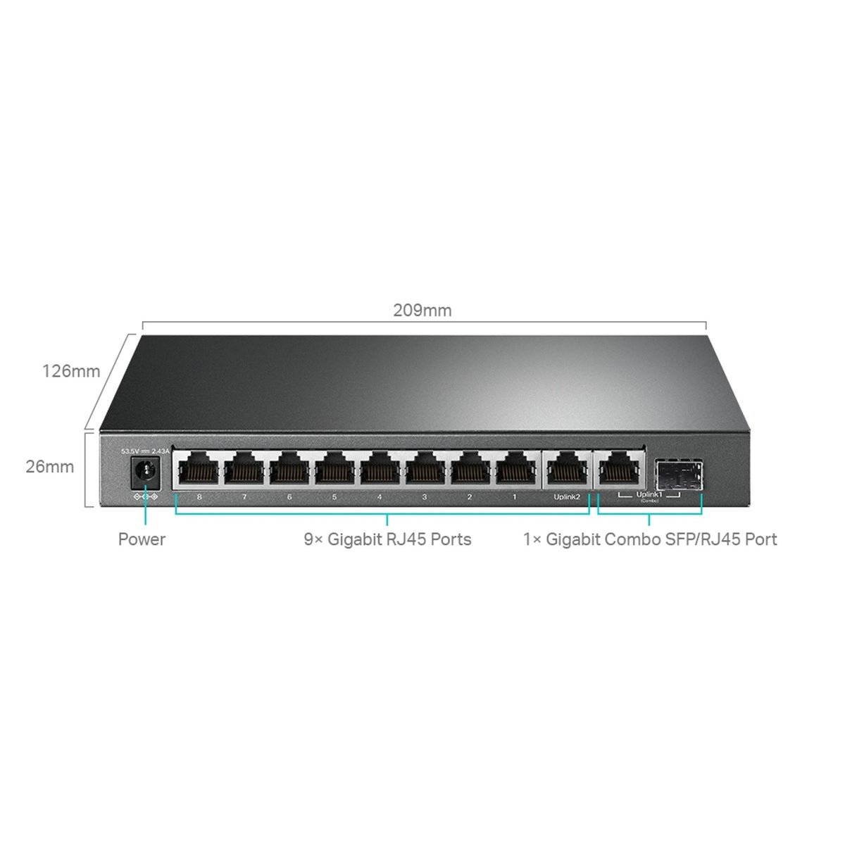 TP-Link TL-SG1210MPE 10-Port Gigabit Easy Smart PoE+ Switch ds:3962454c