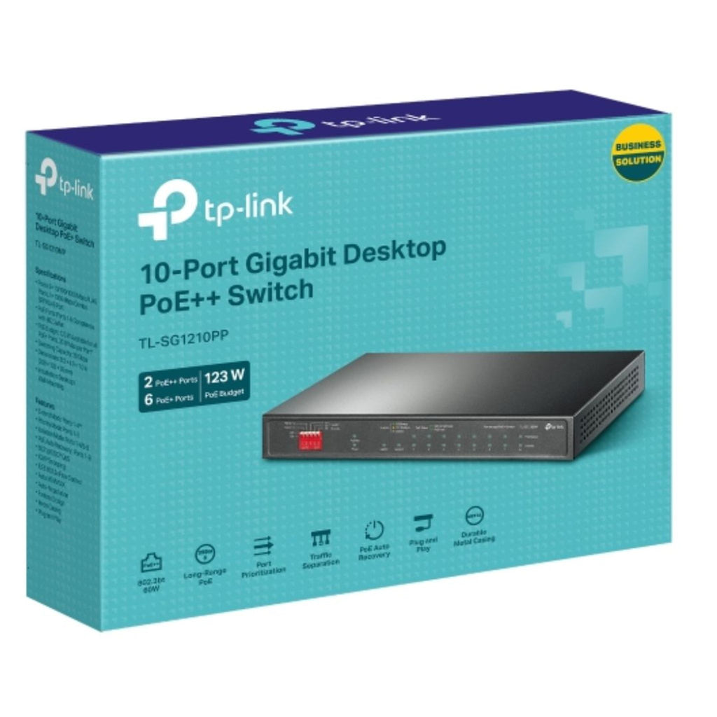 TP-Link TL-SG1210PP 10-Port Gigabit Switch with PoE+ and PoE++