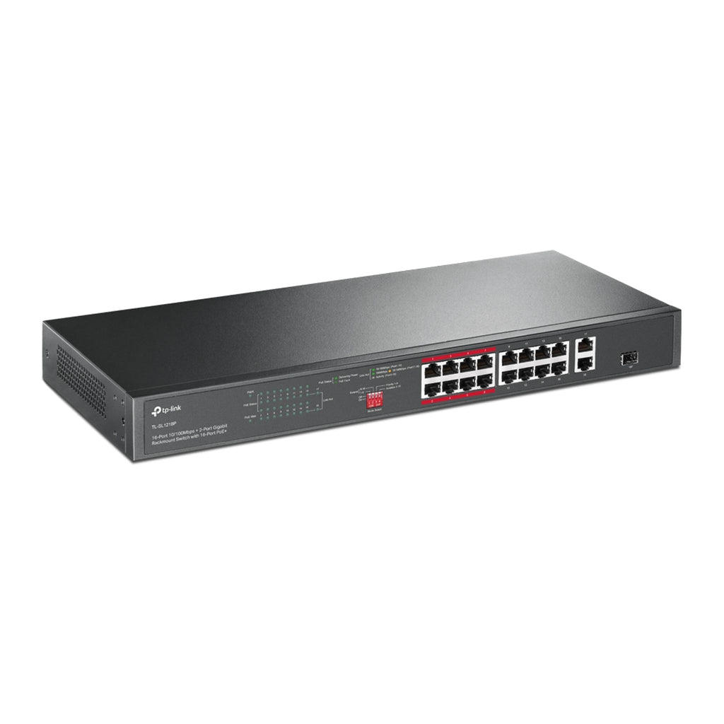 TP-Link TL-SL1218P 16-Port PoE+ Rackmount Switch ds:93314d19