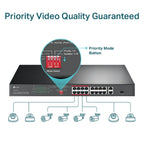 TP-Link TL-SL1218P 16-Port PoE+ Rackmount Switch ds:a14cbff