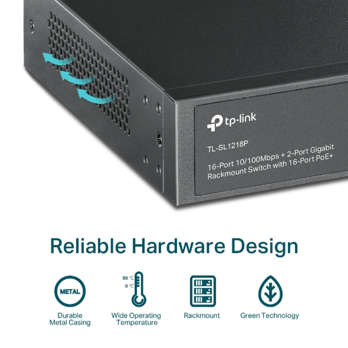 TP-Link TL-SL1218P 16-Port PoE+ Rackmount Switch ds:c7427a38