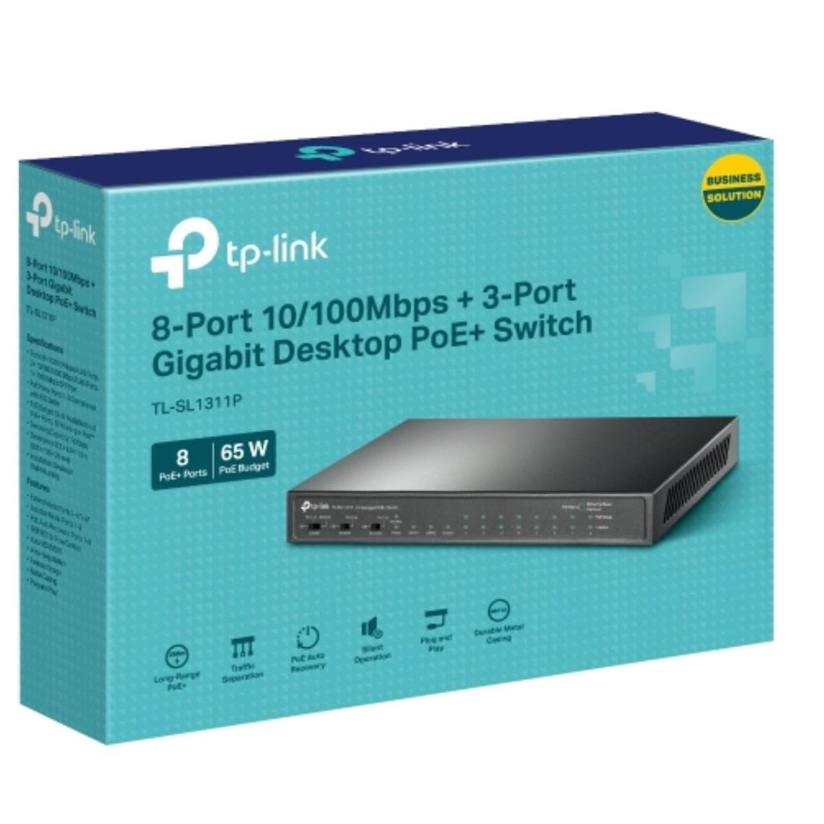 TP-Link TL-SL1311P 8-Port PoE+ Gigabit Desktop Switch