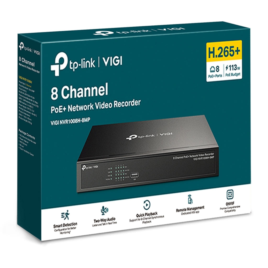 TP-Link VIGI NVR1008H-8MP 8 Channel PoE+ 4K NVR ds:76a4dcec
