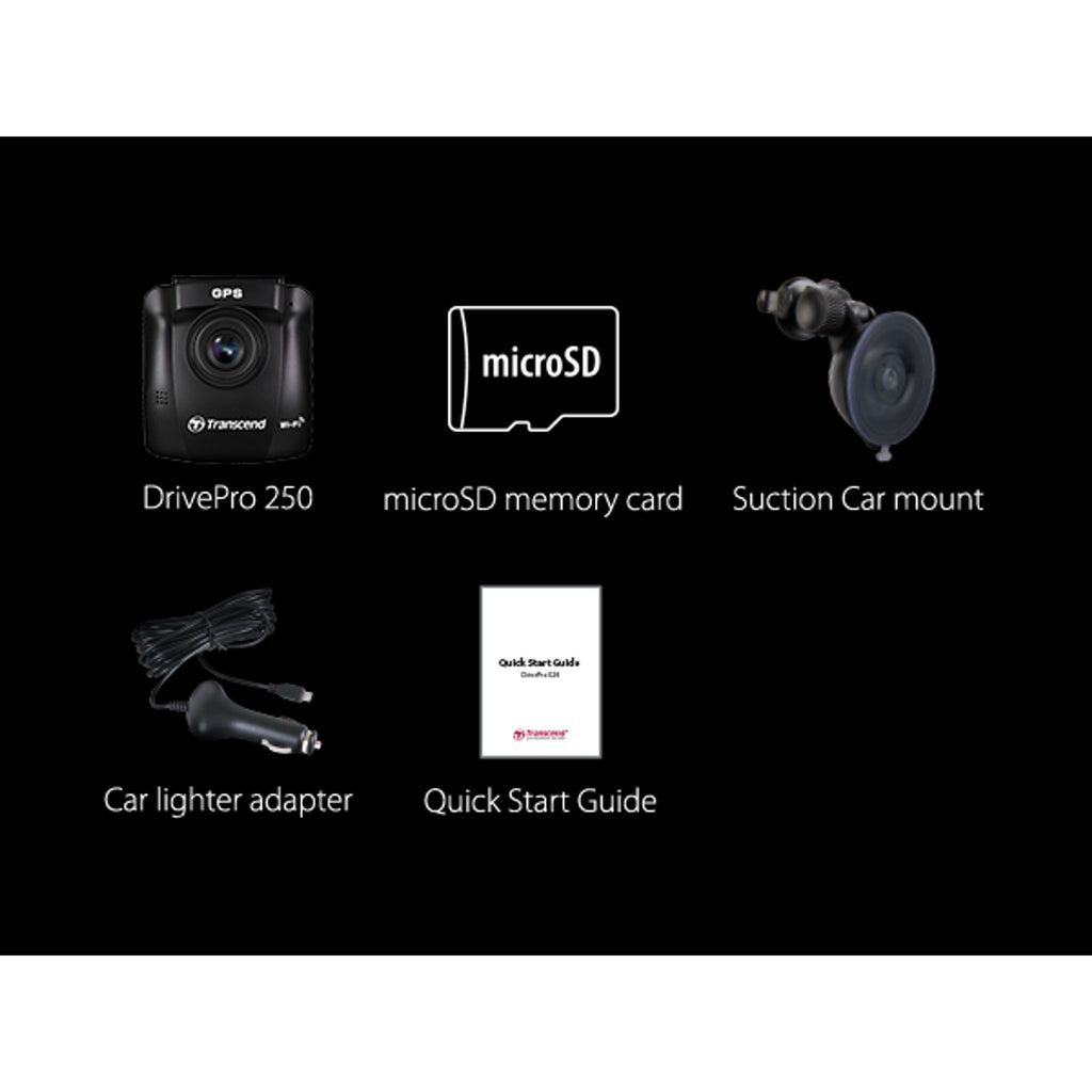 Transcend DrivePro 250 64GB Dashboard Vehicle Camera ds:e3d62f4a