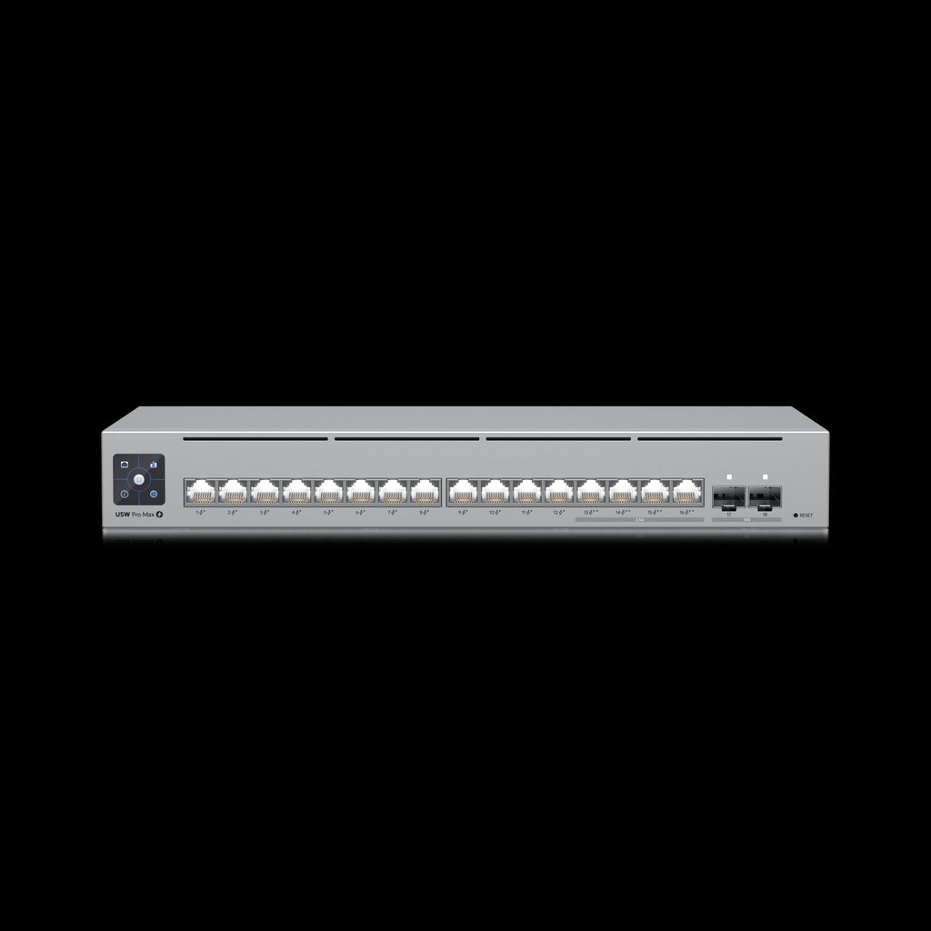 Ubiquiti USW-Pro-Max-16-PoE 16-Port 2.5 GbE PoE++ Switch ds:de4a3d2a