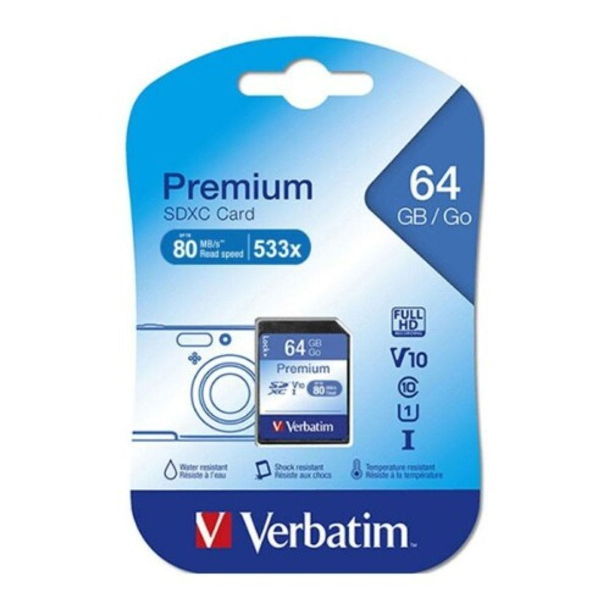 Verbatim 44024 64GB Class 10 UHS-I SDXC Memory Card